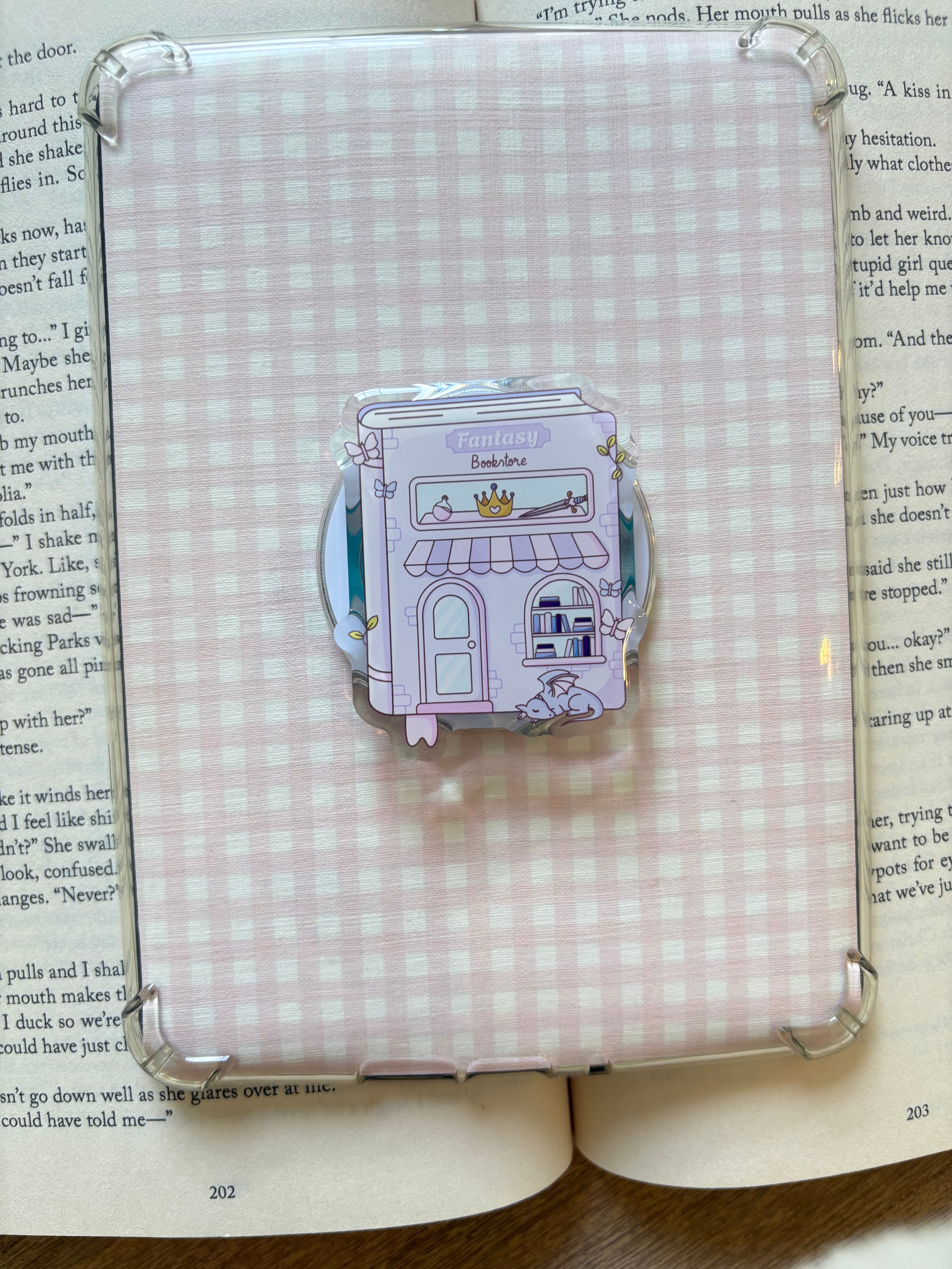 Fantasy Bookstore Magnetic Kindle grip