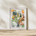 Fantasy Book Collage Art Print: Bookish Wall Decor