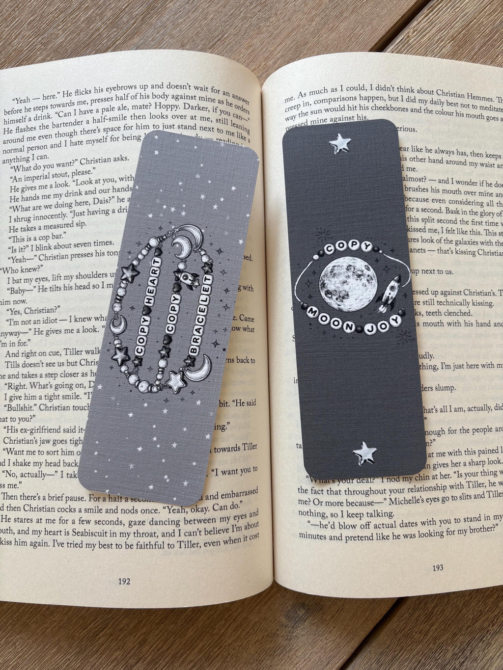 Copy, Moon Joy, Copy Heart, Copy Bracelet Artemis II inspired bookmarks