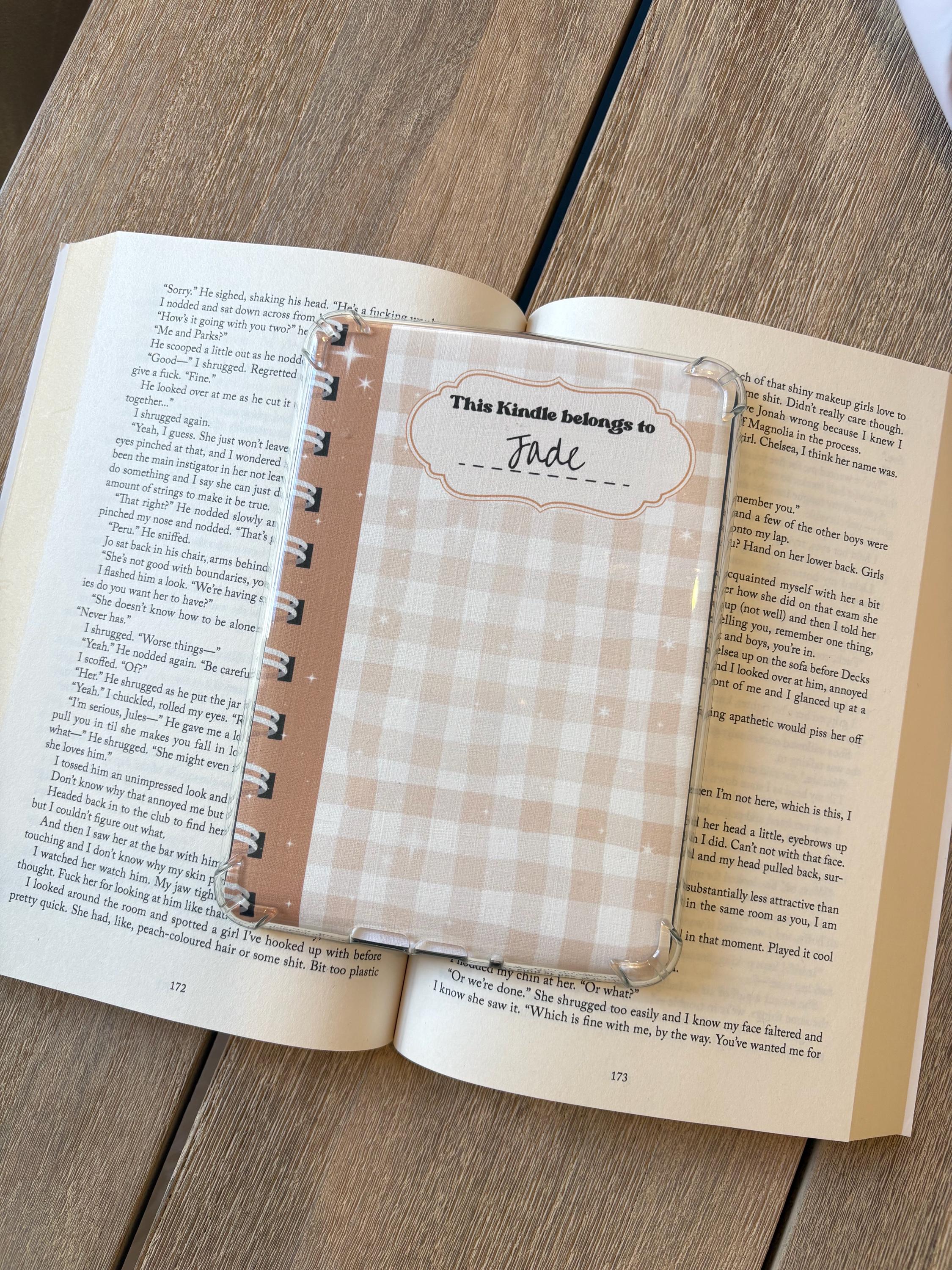 Personalised notebook style Kindle Inserts