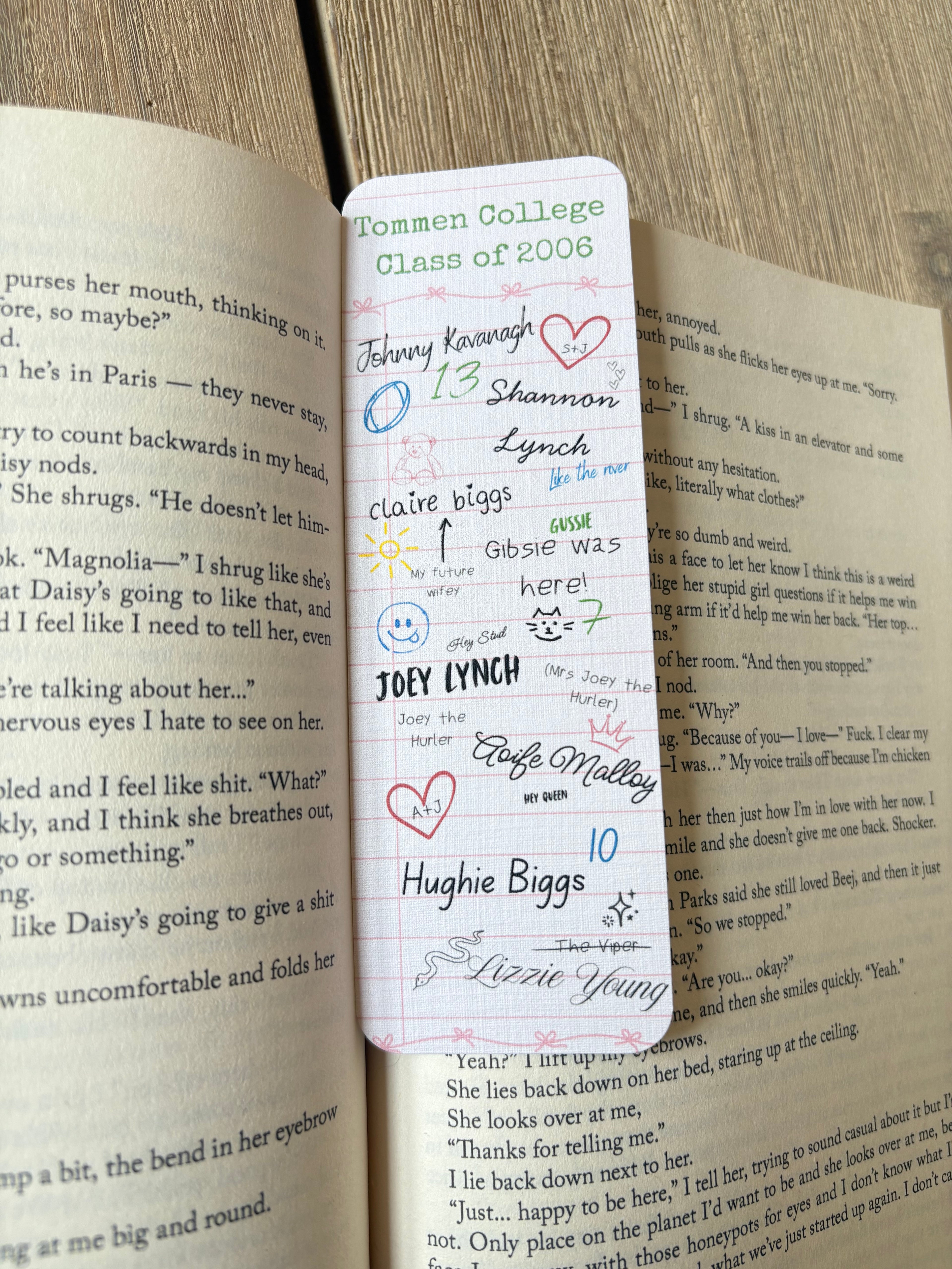 Boys of Tommen Year Book Bookmark