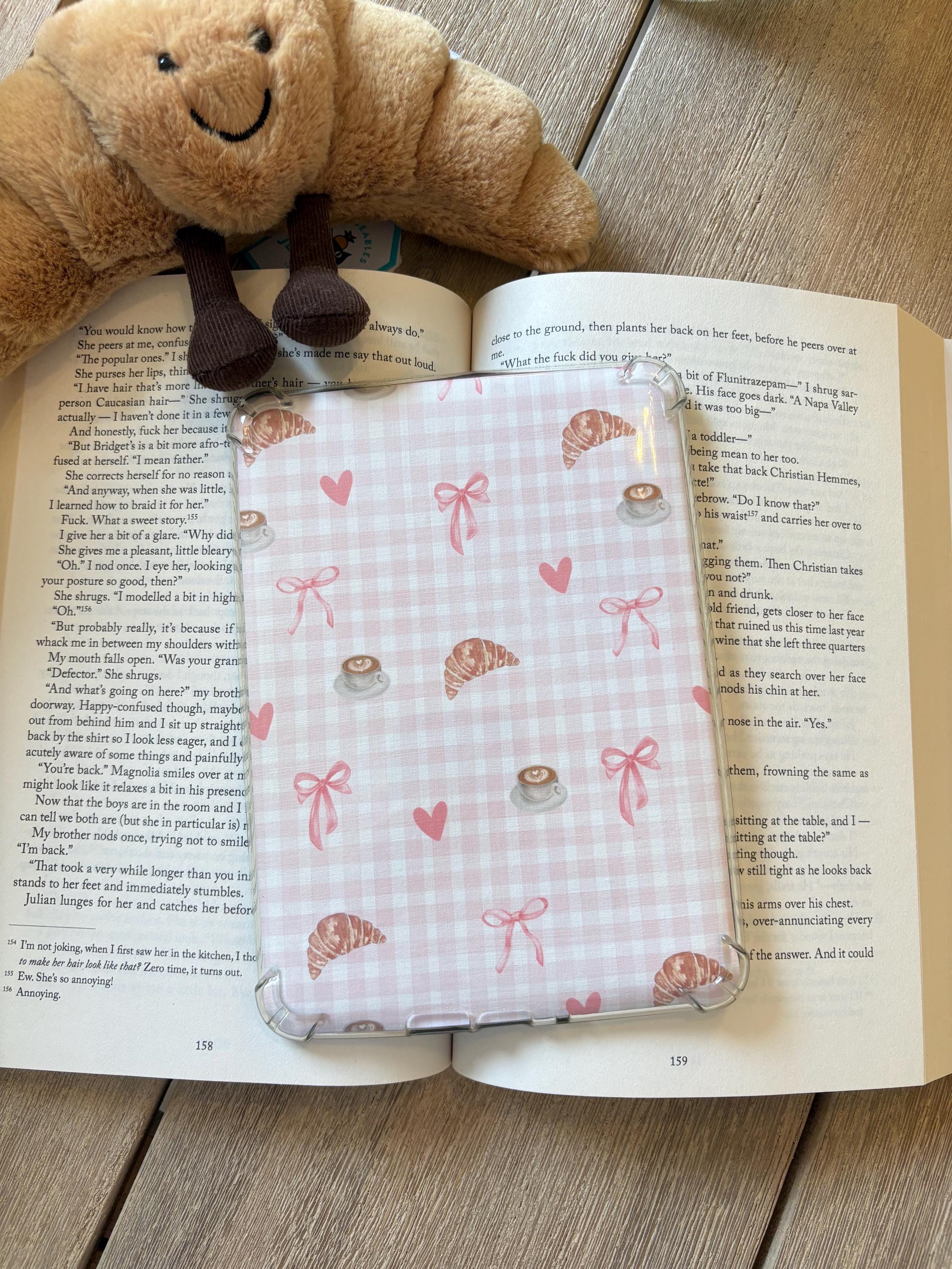 Brunch and Bows Kindle insert, Pink gingham