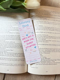 Library Card Bookmark, “She’s Got a Book for Every Situation”