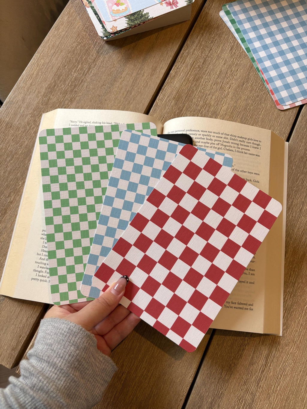 Checkered Kindle Inserts, checkered pattern Kindle Insert