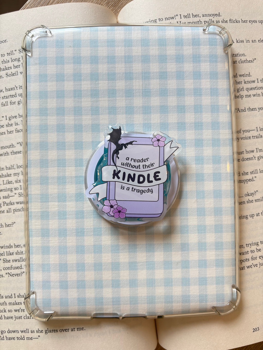 A Reader Without Their Kindle Is A Tragedy Magnetic Kindle grip
