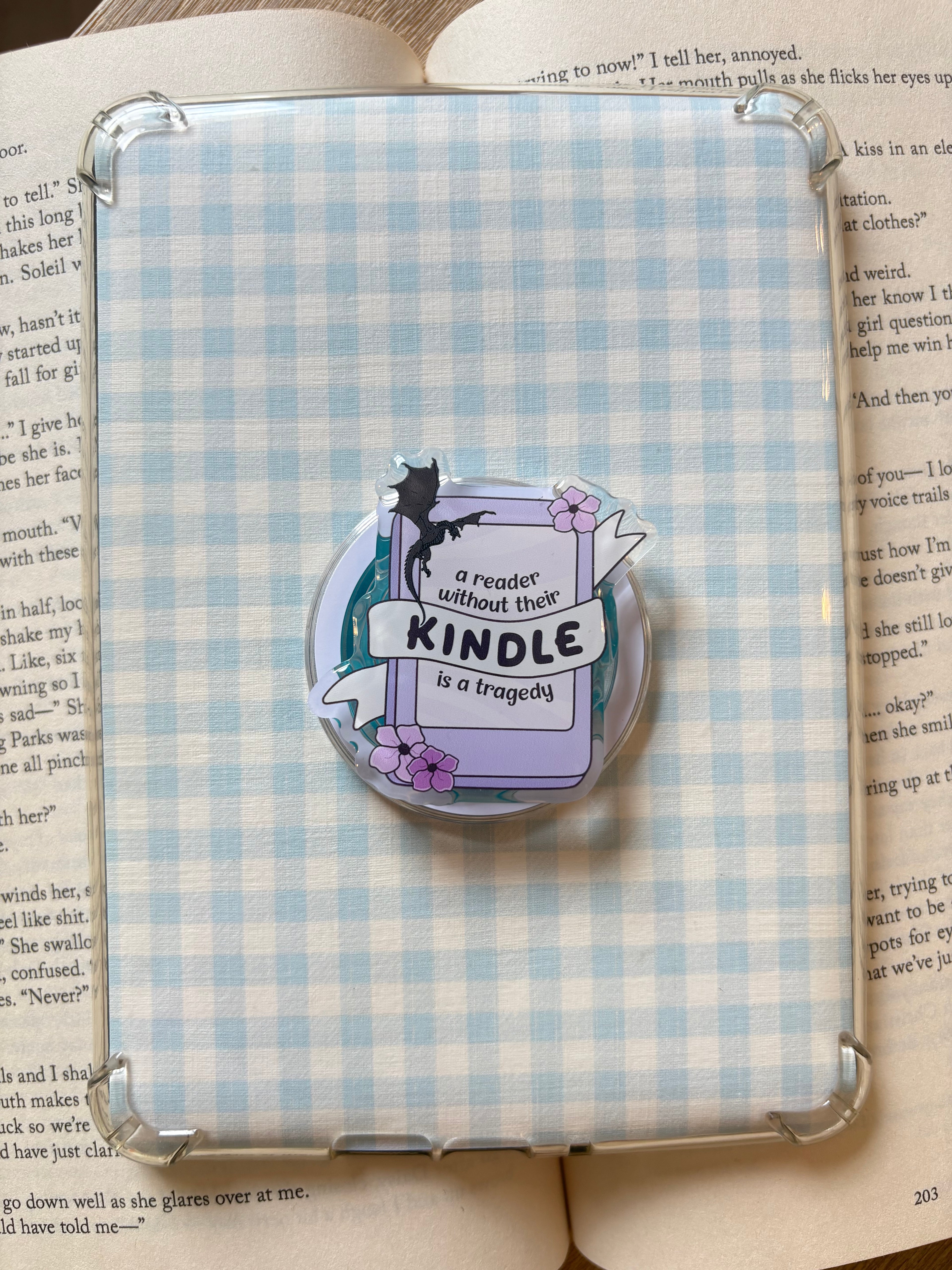 A Reader Without Their Kindle Is A Tragedy Magnetic Kindle grip