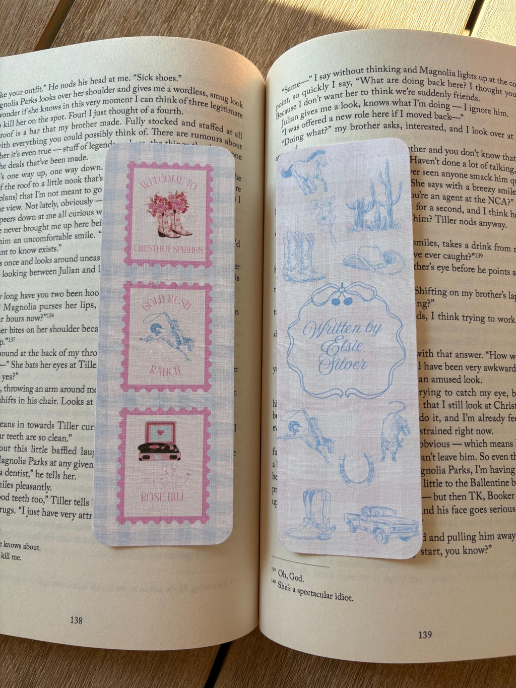 Elsie Silver bookmarks - Chestnut springs - Gold rush ranch - Rose Hill