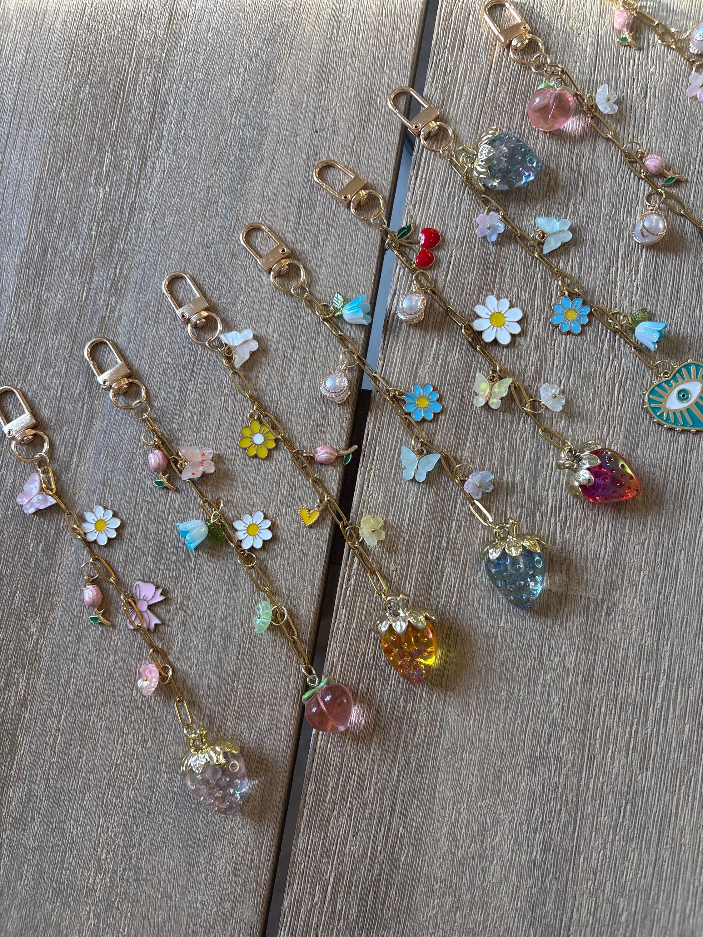 Spring Strawberry, floral, fruit Kindle Charms