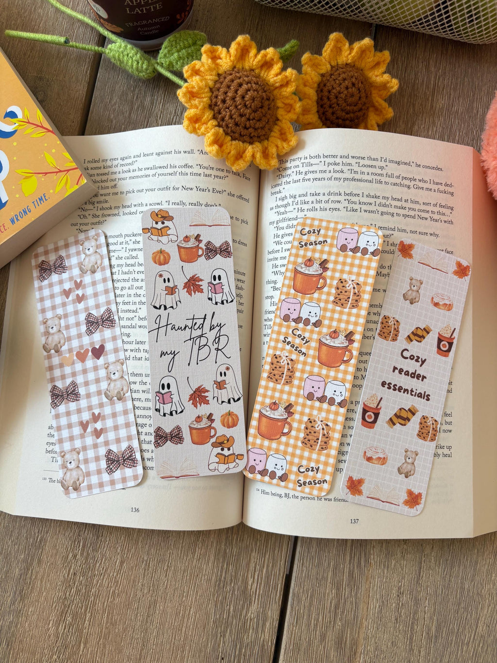 Autumn Theme Bookmarks: Cozy Season, Halloween, Bookish Gift