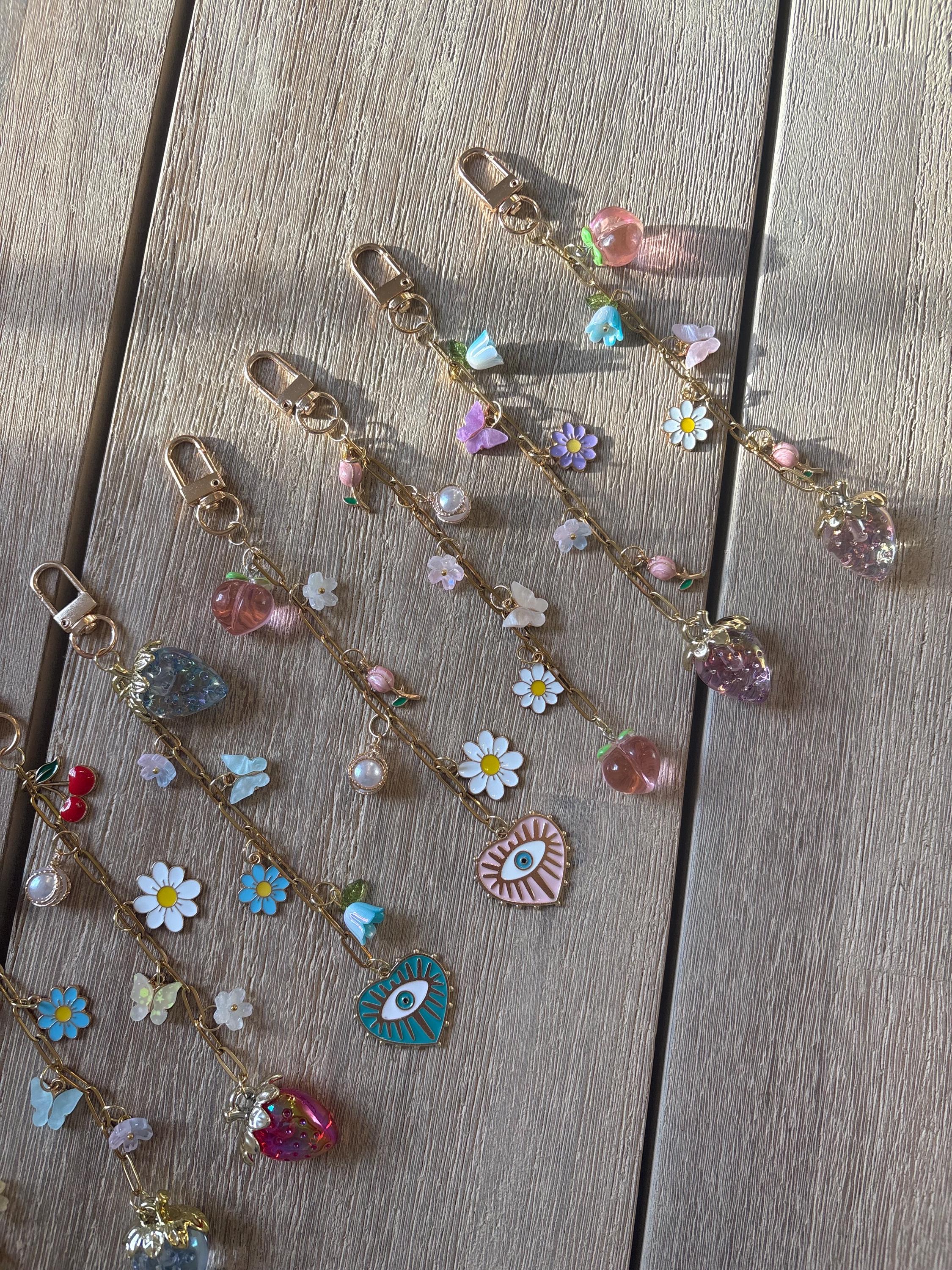 Spring Strawberry, floral, fruit Kindle Charms