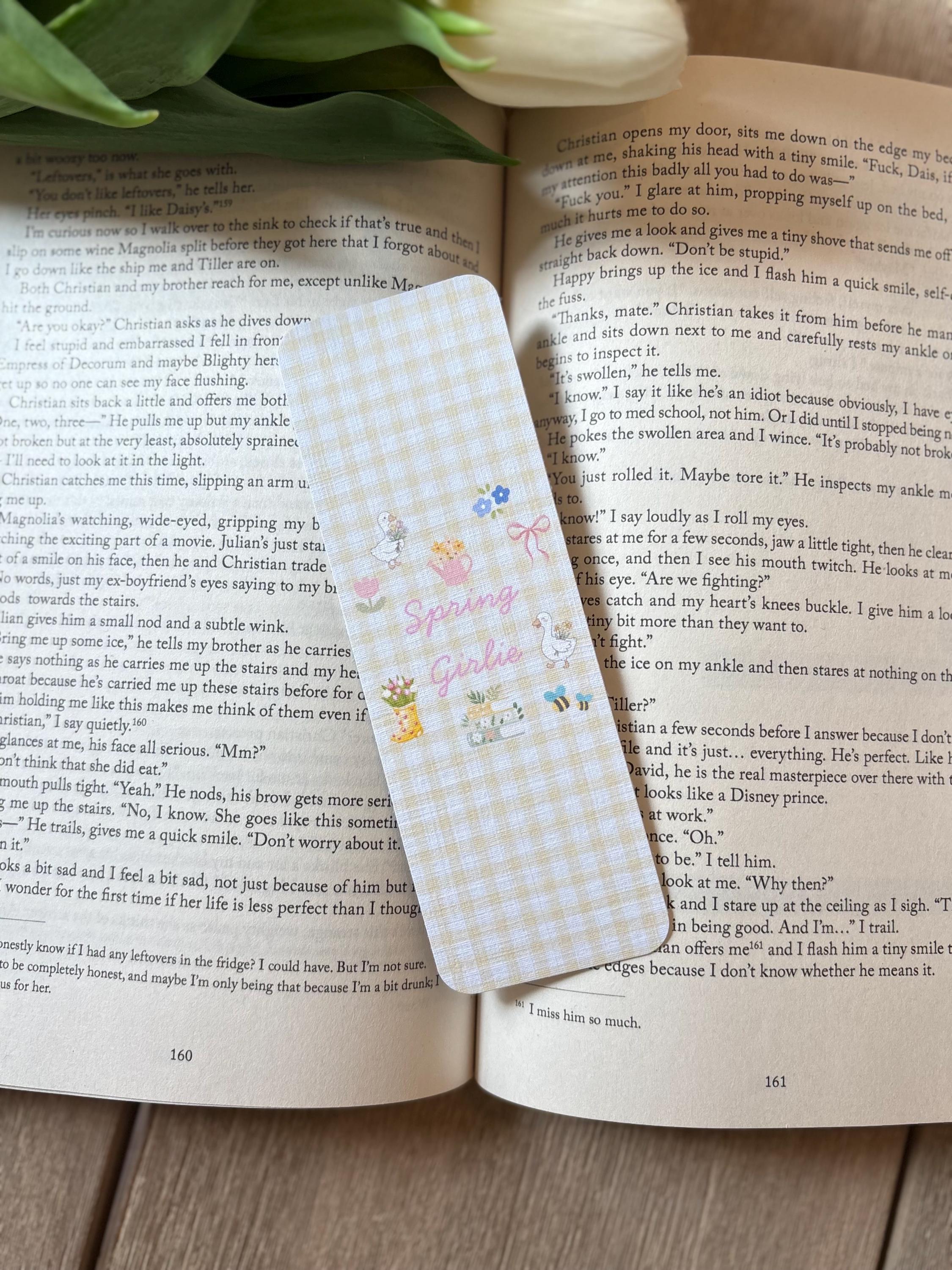 Spring Aesthetic Bookmark | Cute Floral Duck Bookmark