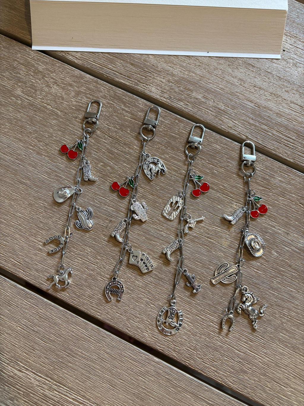 Silver Cowboy Theme Kindle Charms