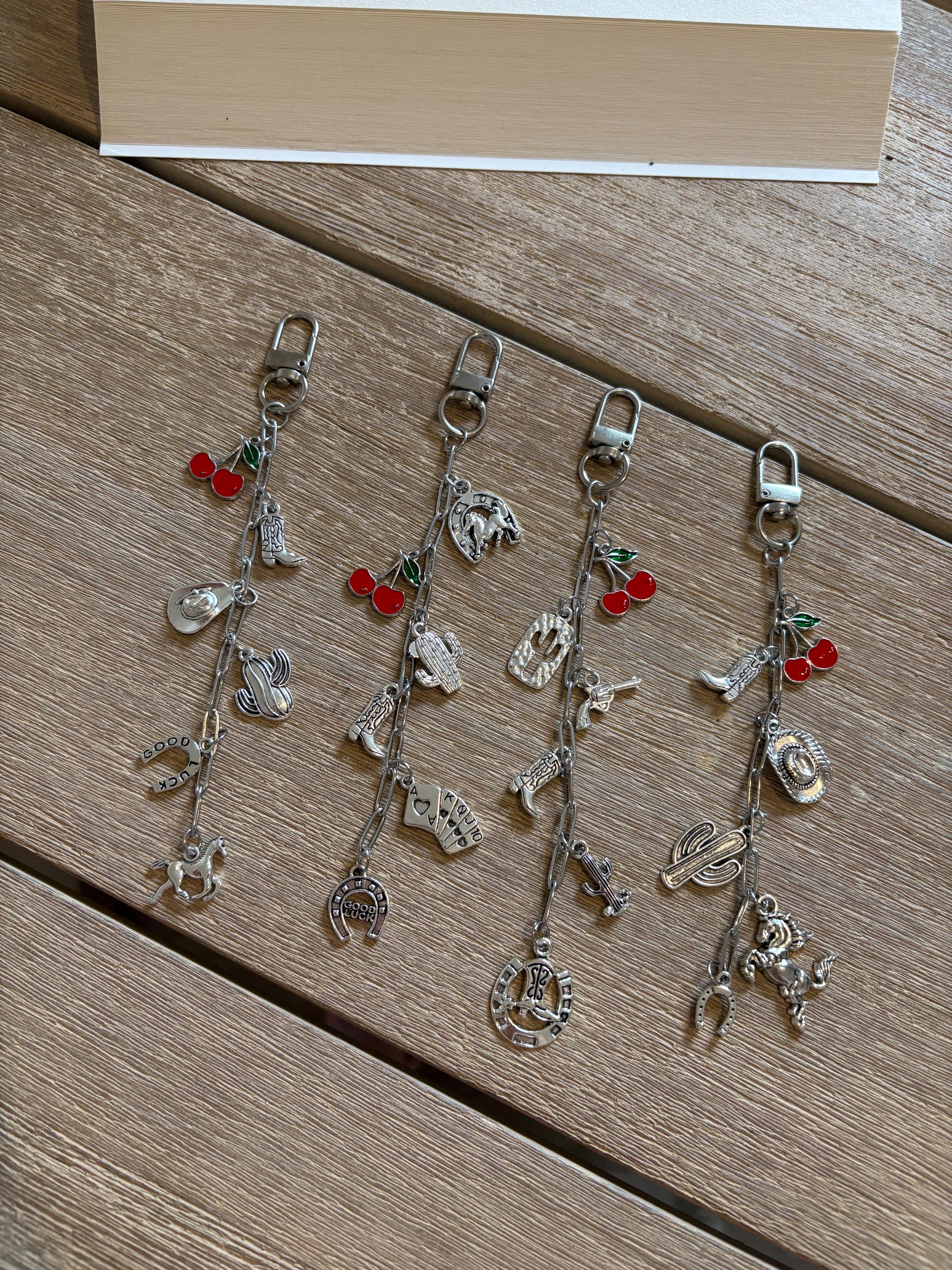 Silver Cowboy Theme Kindle Charms