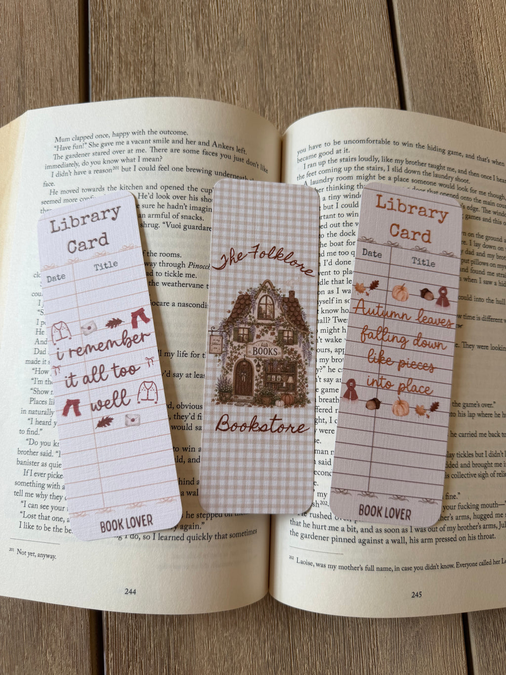 All to Well autumn lyric bookmark