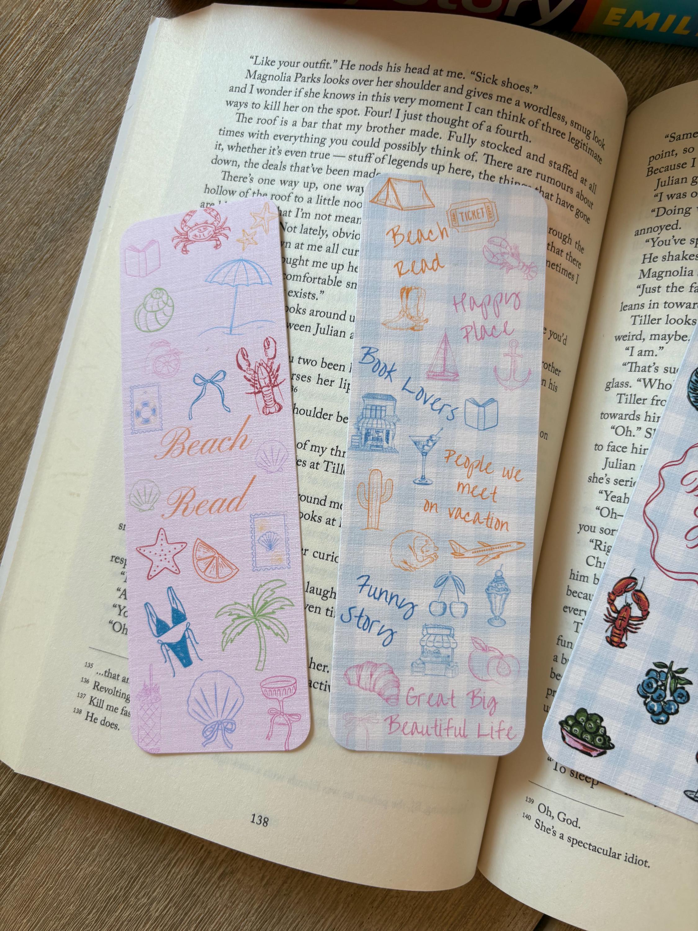 Emily Henry Book Bookmarks - Beach Read - Funny Story