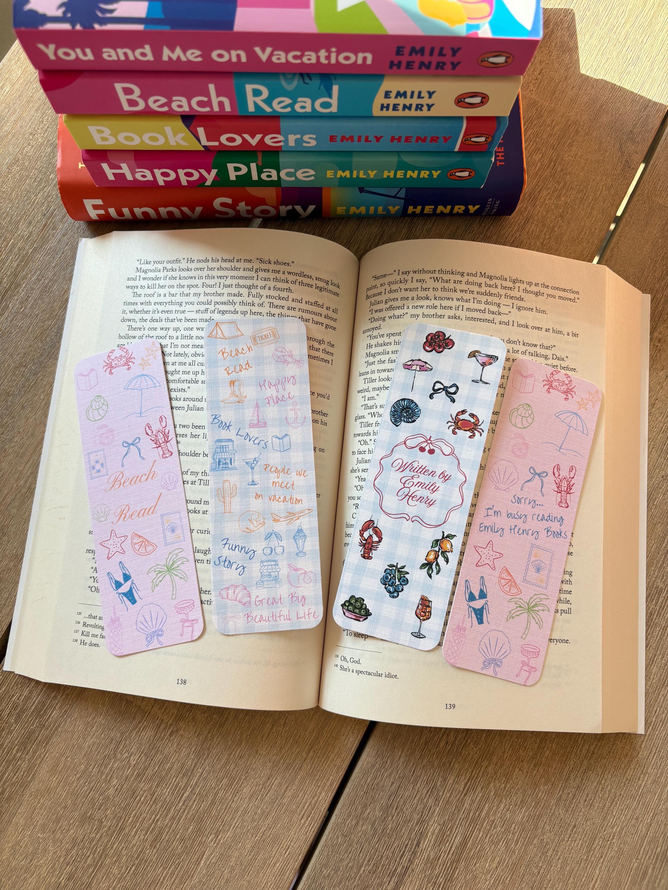 Emily Henry Book Bookmarks - Beach Read - Funny Story