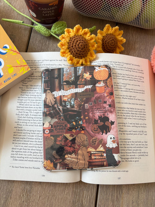 Autumn Kindle Insert / autumnal / autumn kindle / book girl / Kindle Insert/ /Kindle Insert (Physical) / Kindle Aesthetic /Clear Case Insert