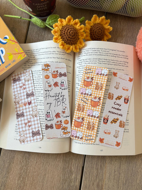 Autumn Theme Bookmarks: Cozy Season, Halloween, Bookish Gift
