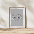 Artemis II Moon Print, Copy Heart Copy Bracelet Space Print, A4/A5