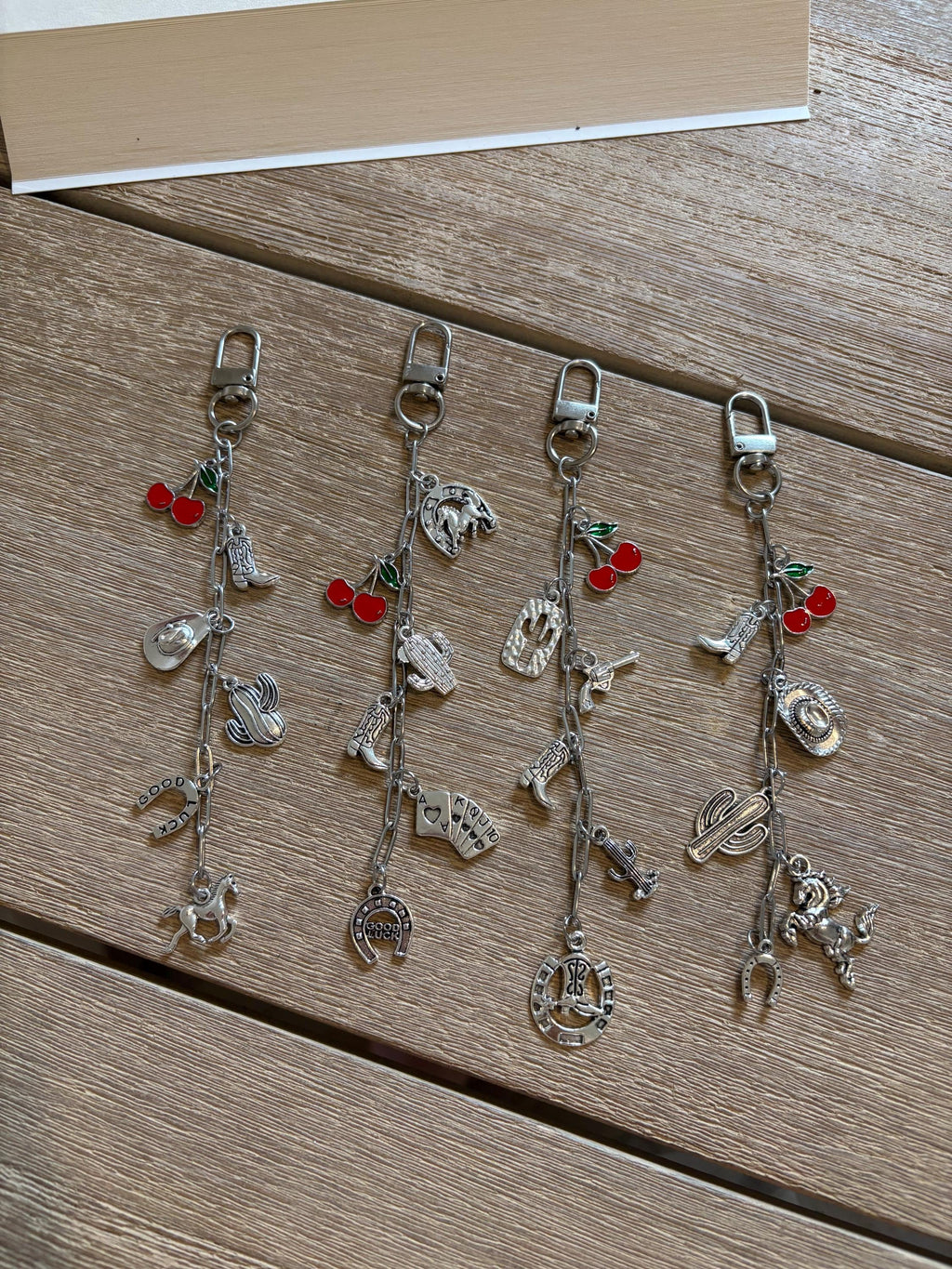 Silver Cowboy Theme Kindle Charms