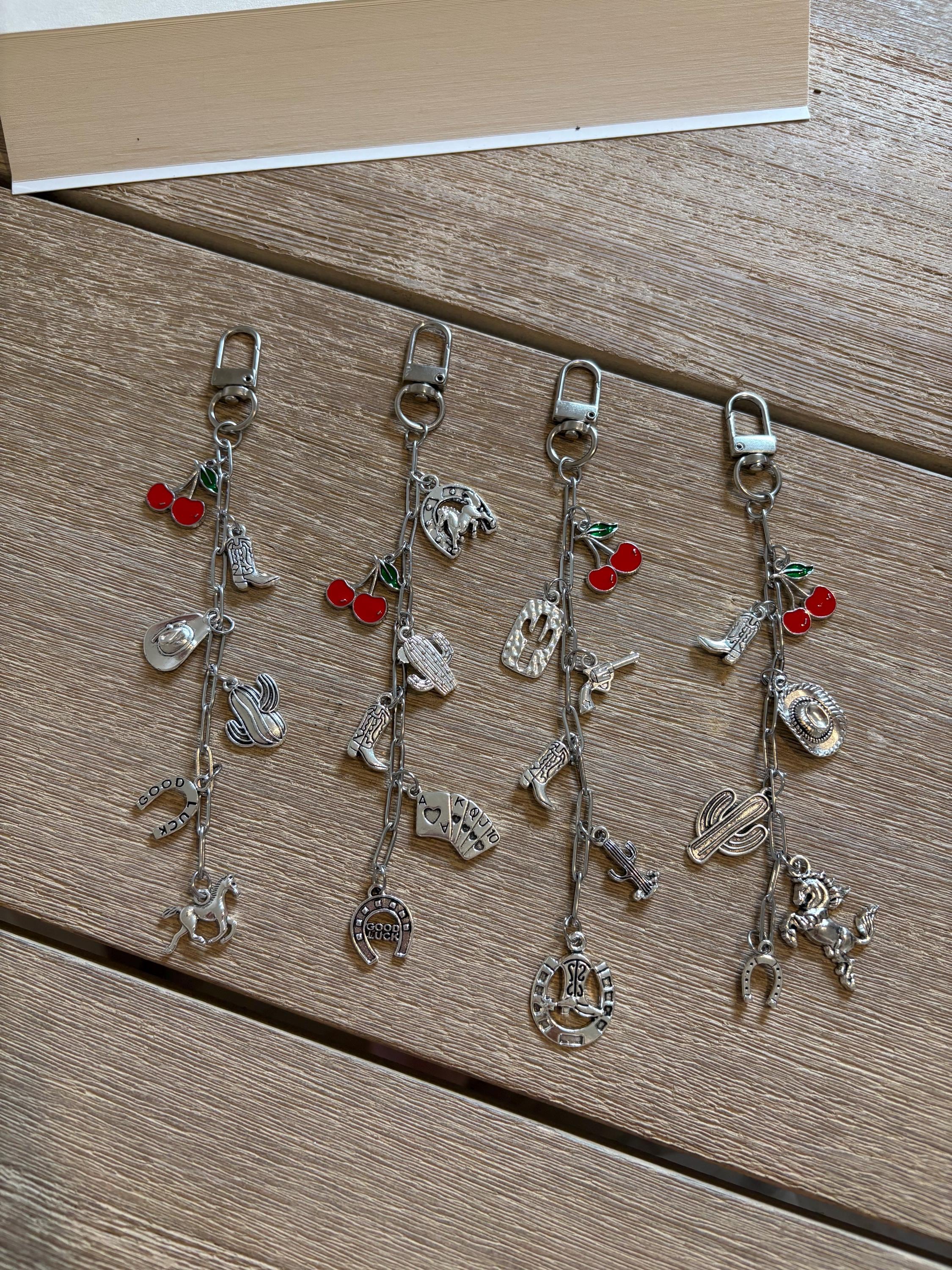Silver Cowboy Theme Kindle Charms