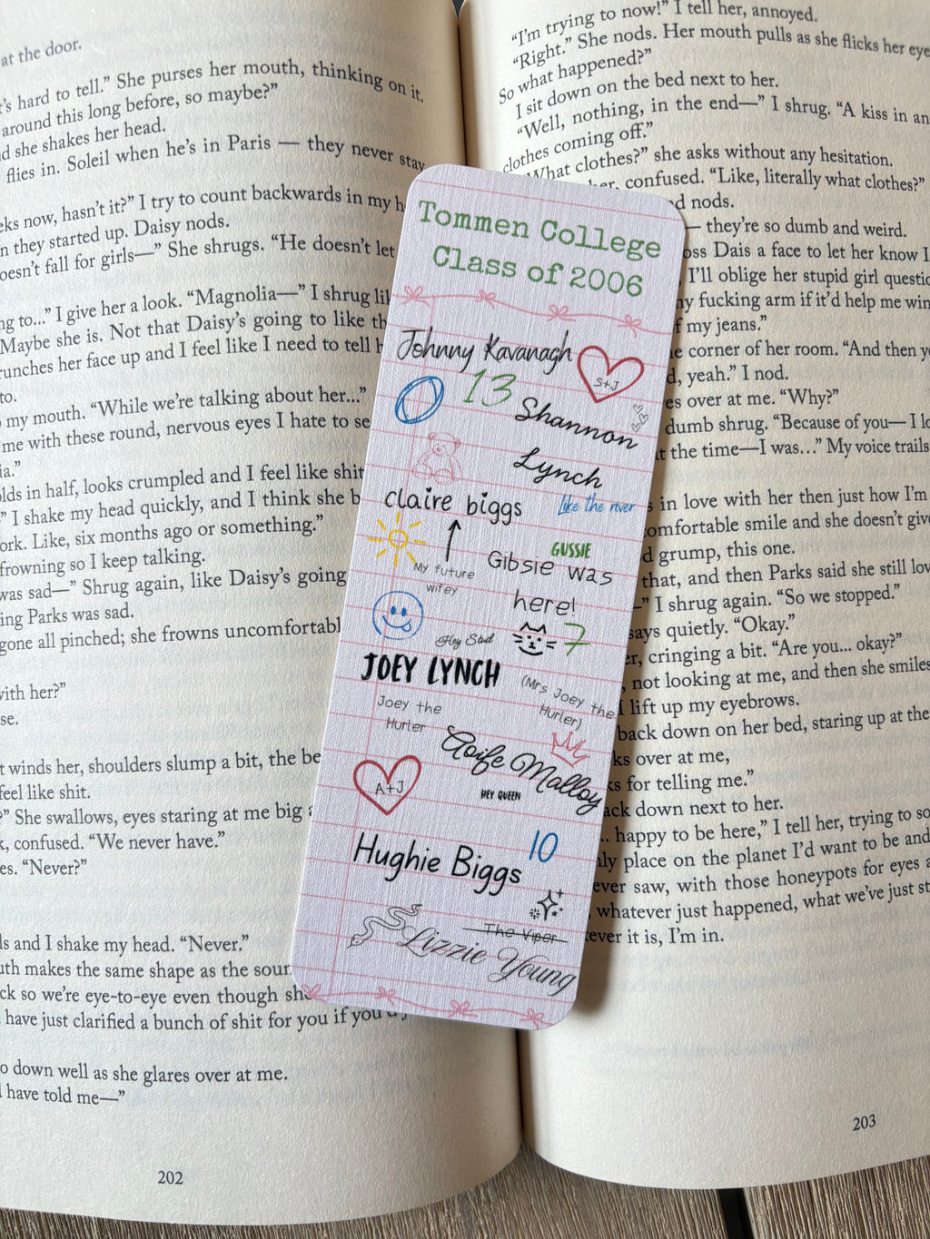 Boys of Tommen Year Book Bookmark