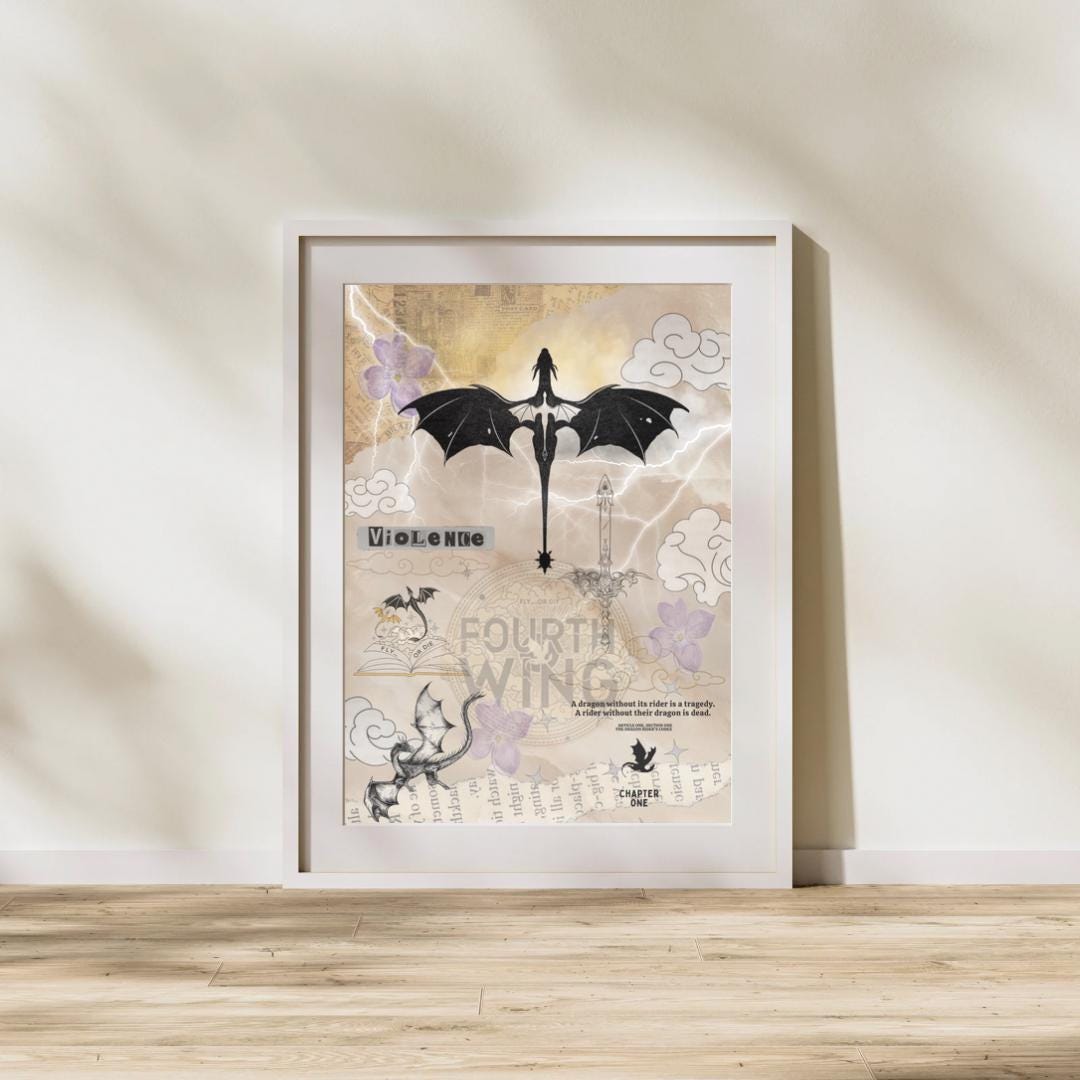 Fantasy Book Collage Art Print: Bookish Wall Decor