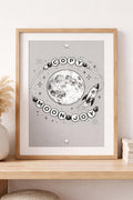 Artemis II Moon Print, Copy Moon Joy Art, Celestial Wall Art Print, A4/A5