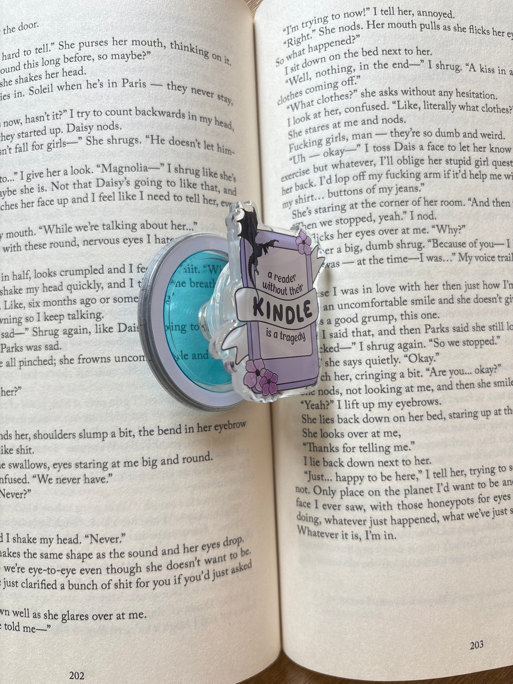 A Reader Without Their Kindle Is A Tragedy Magnetic Kindle grip