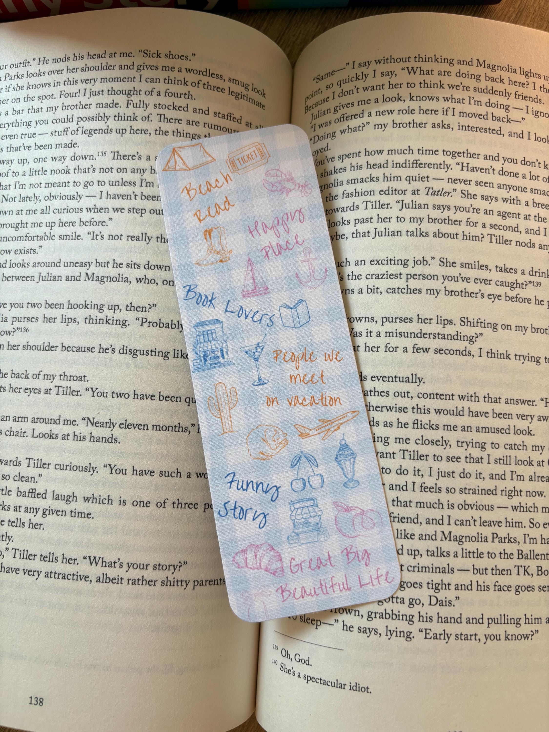 Emily Henry Book Bookmarks - Beach Read - Funny Story