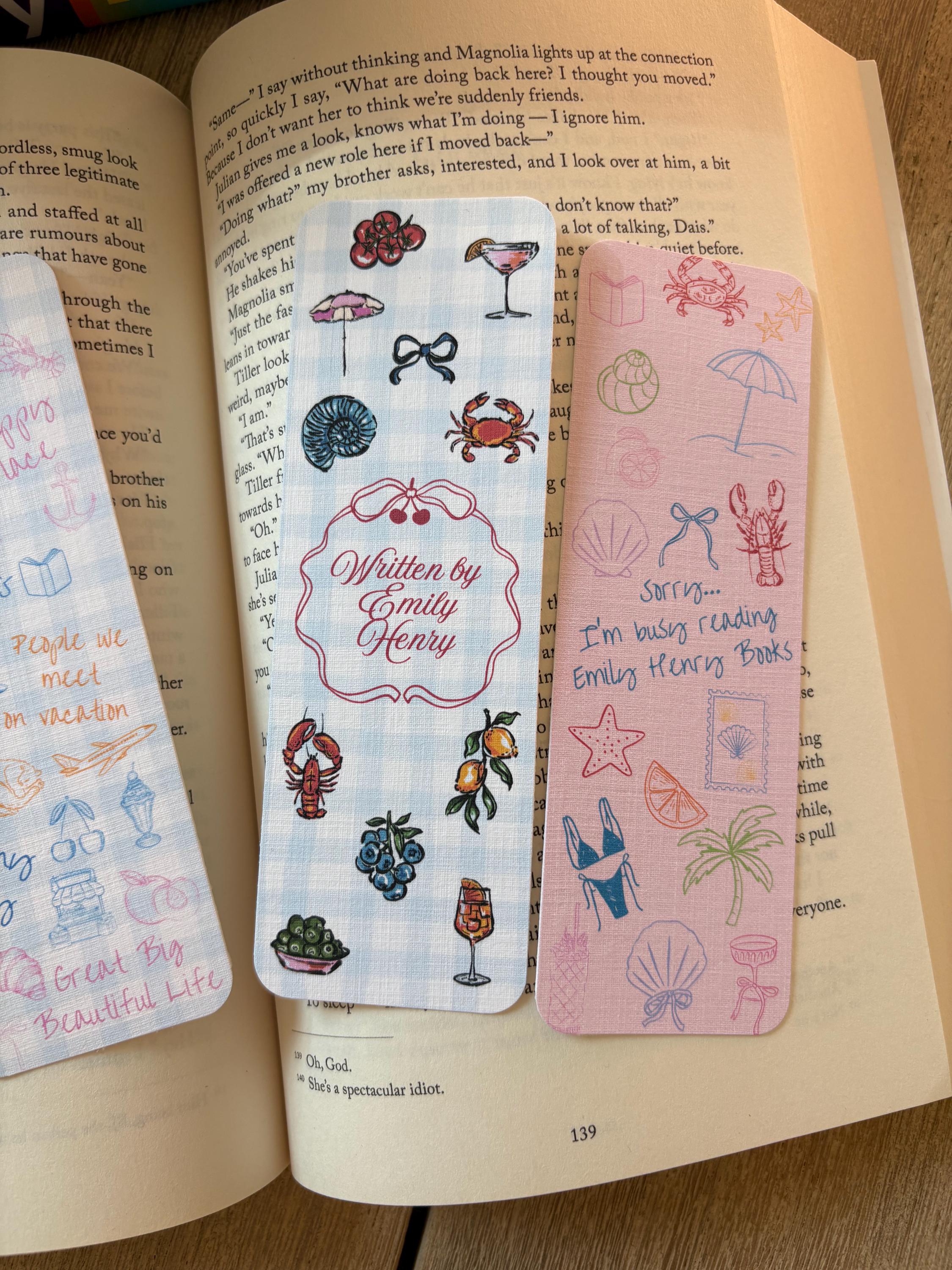 Emily Henry Book Bookmarks - Beach Read - Funny Story