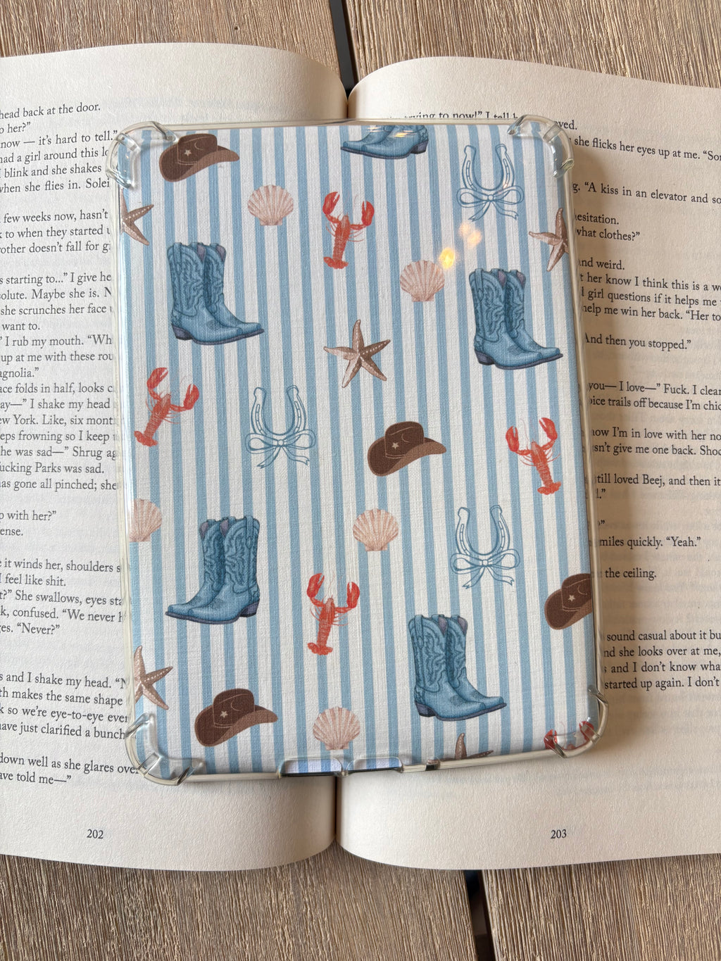 Coastal Cowgirl stripe Kindle Insert