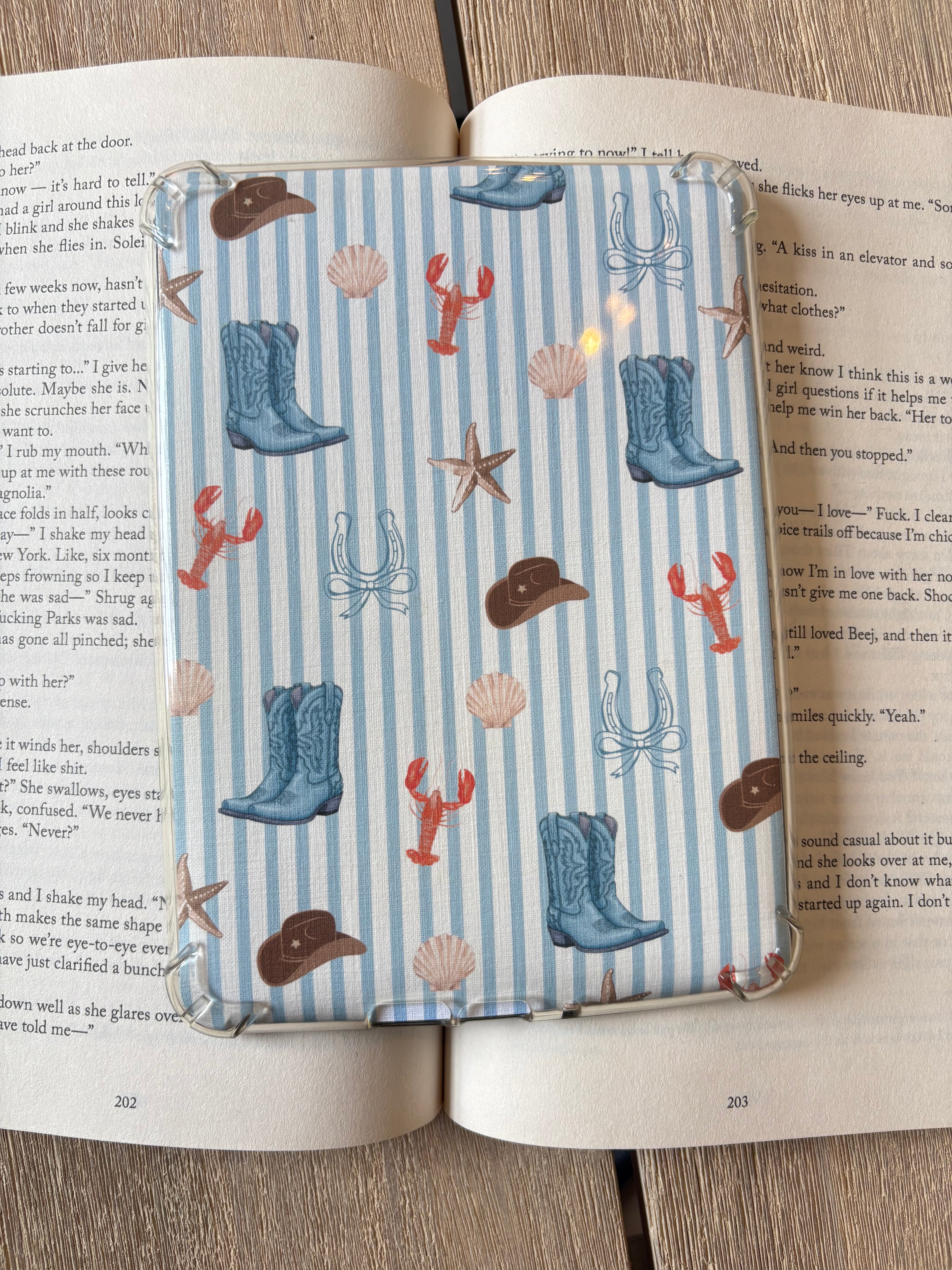 Coastal Cowgirl stripe Kindle Insert