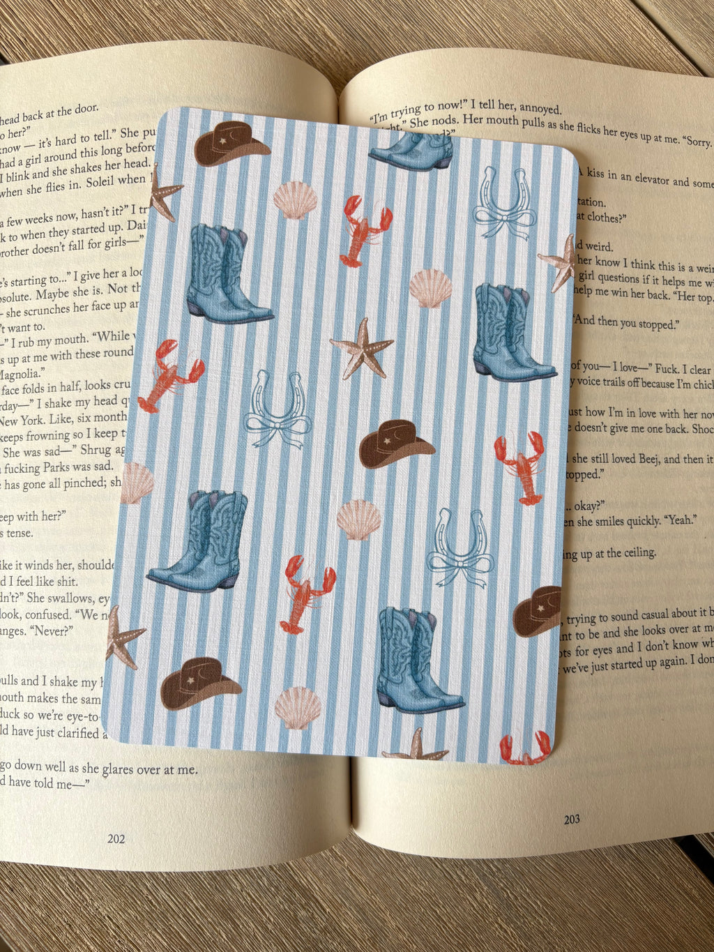 Coastal Cowgirl stripe Kindle Insert