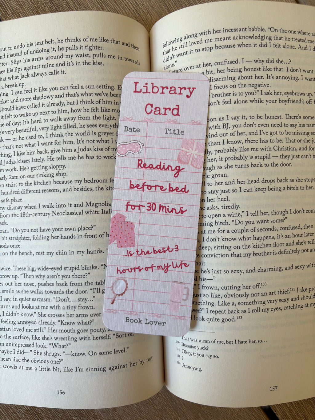 Selfcare & Selflove pink girly bookmarks