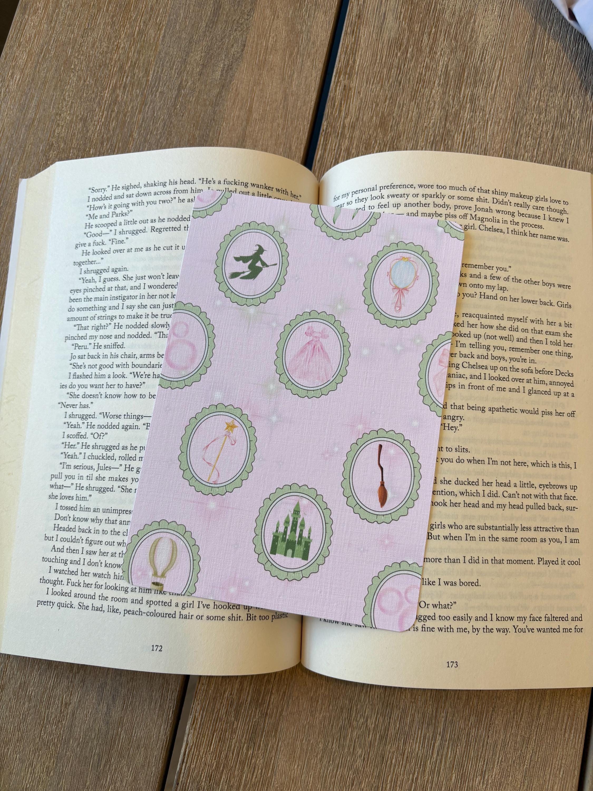 Pink and Green witchy Kindle insert
