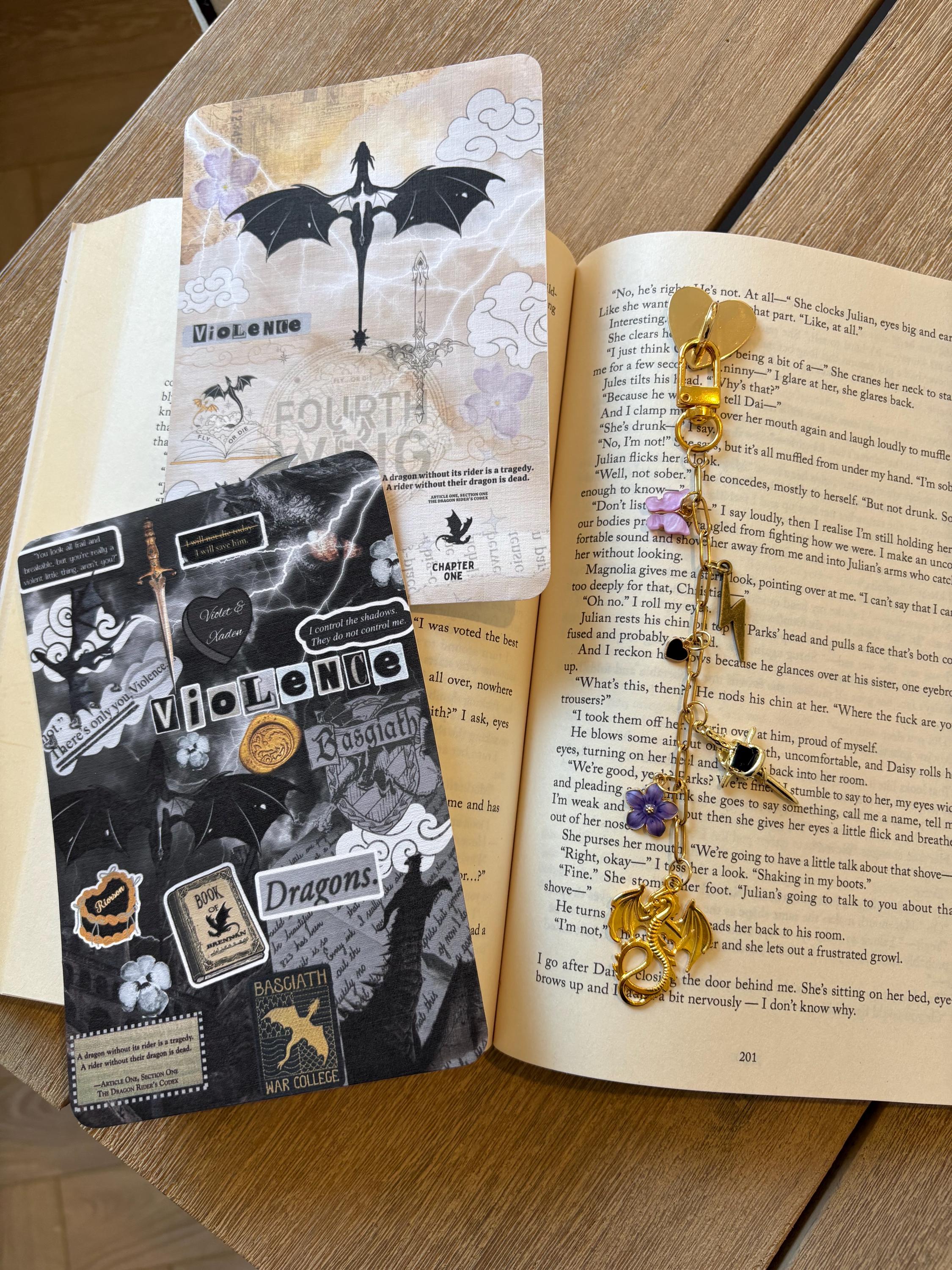Fourth Wing Kindle Charm