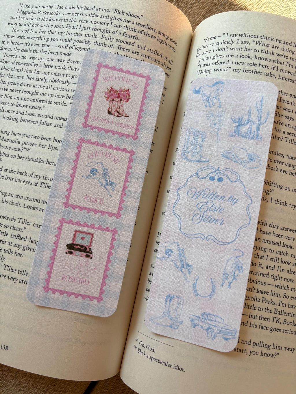 Elsie Silver bookmarks - Chestnut springs - Gold rush ranch - Rose Hill
