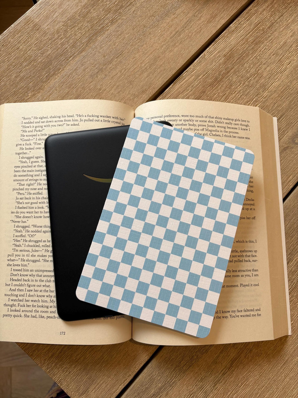 Checkered Kindle Inserts, checkered pattern Kindle Insert