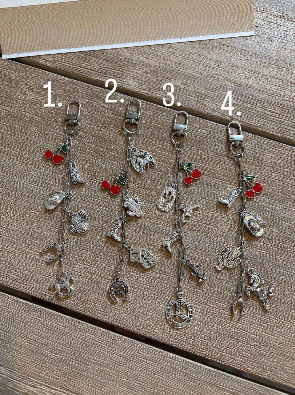 Silver Cowboy Theme Kindle Charms