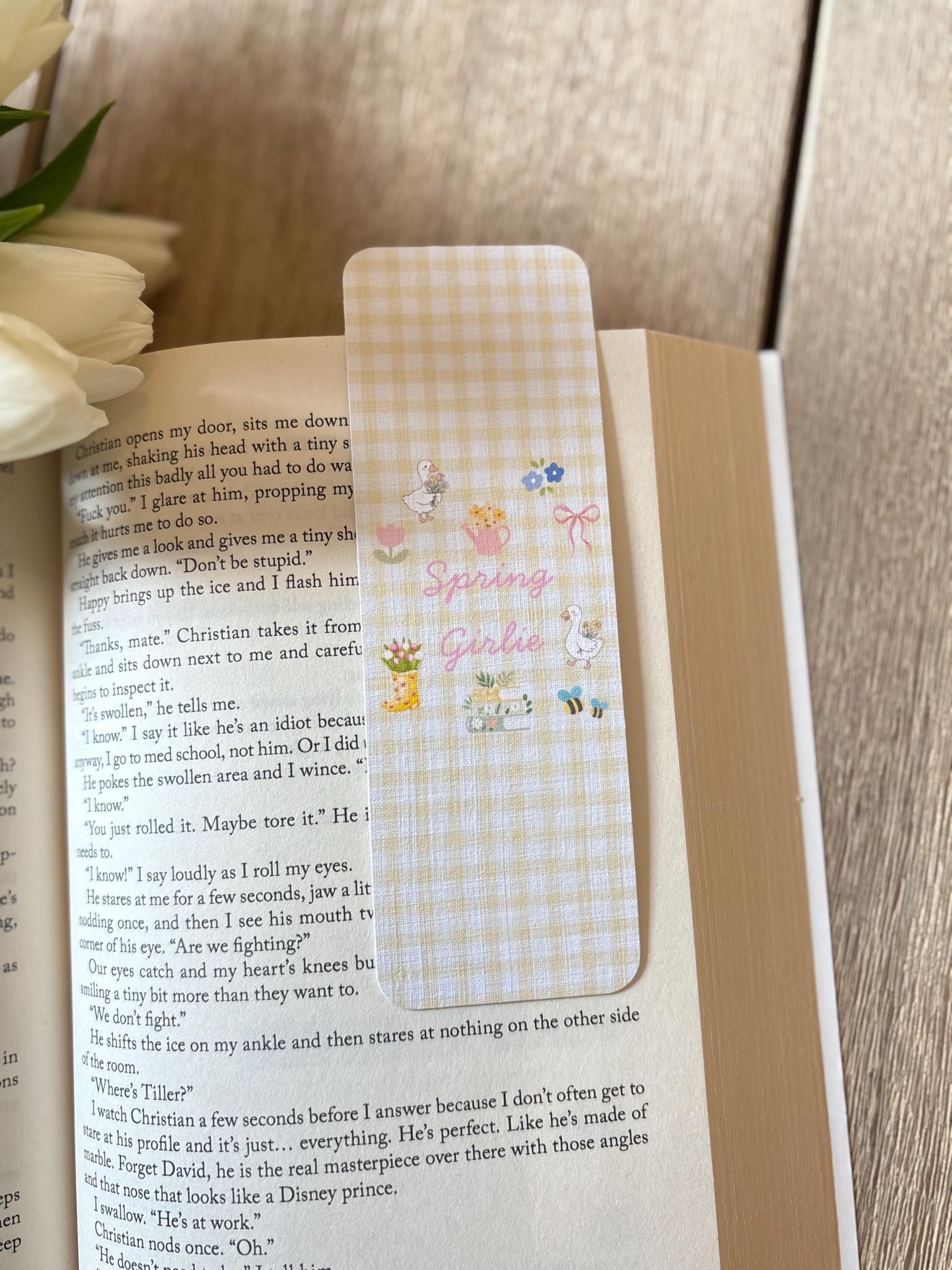 Spring Aesthetic Bookmark | Cute Floral Duck Bookmark