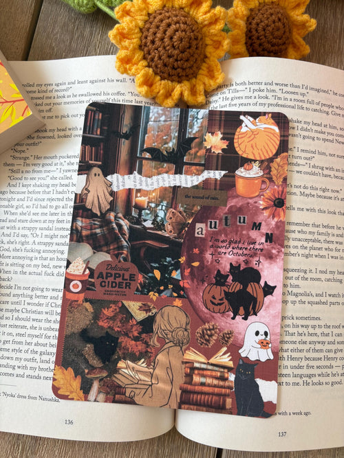 Autumn Kindle Insert / autumnal / autumn kindle / book girl / Kindle Insert/ /Kindle Insert (Physical) / Kindle Aesthetic /Clear Case Insert