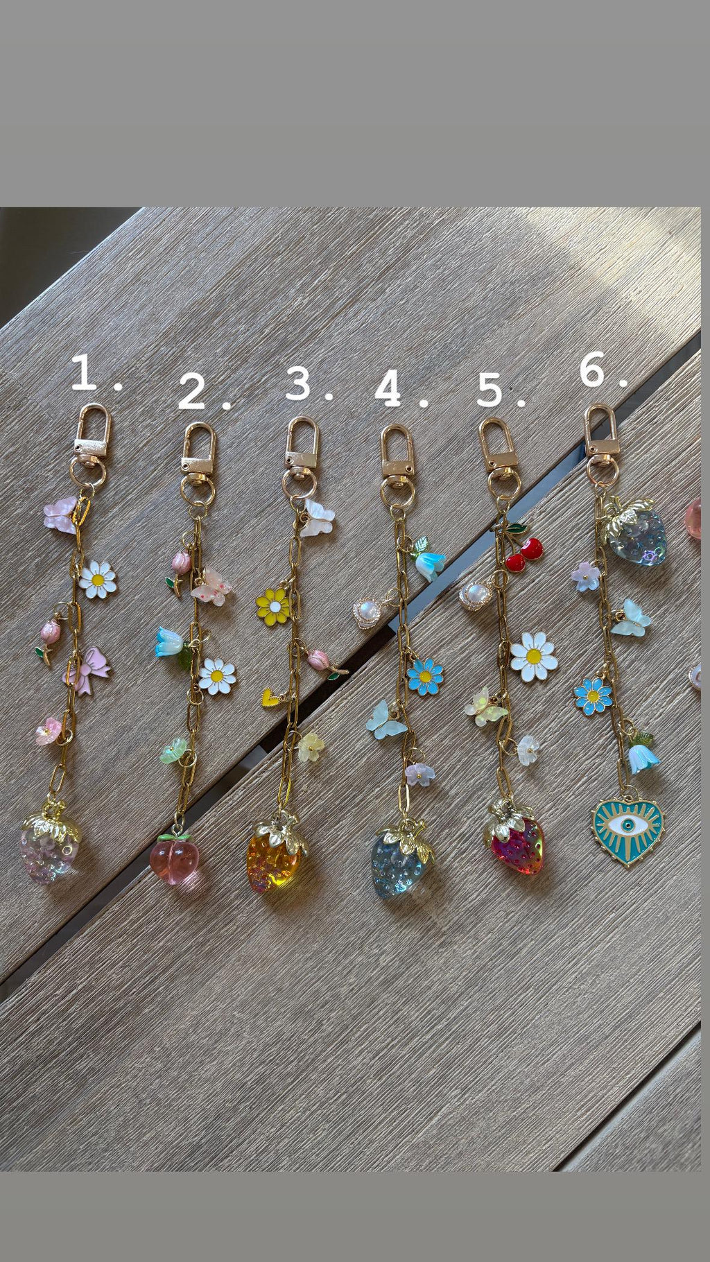 Spring Strawberry, floral, fruit Kindle Charms