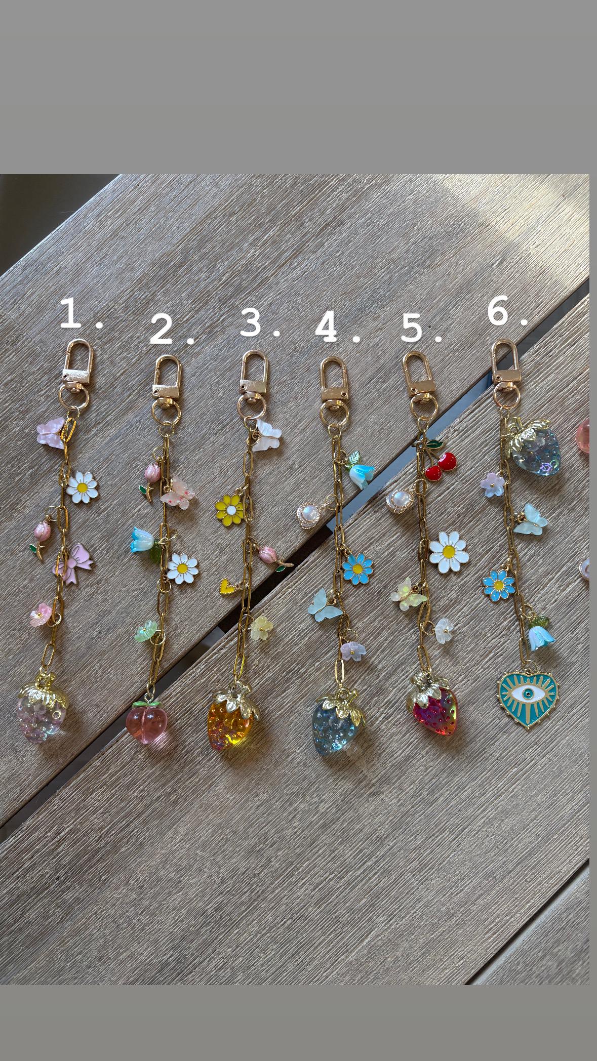 Spring Strawberry, floral, fruit Kindle Charms