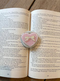 Pink Heart and Bow Magnetic Kindle Grip