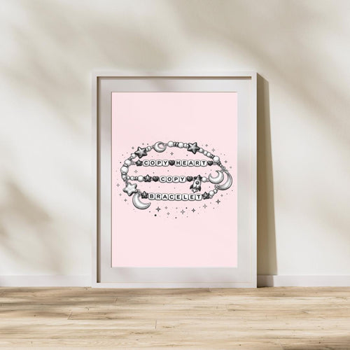 Artemis II Moon Print, Copy Heart Copy Bracelet Space Print, A4/A5