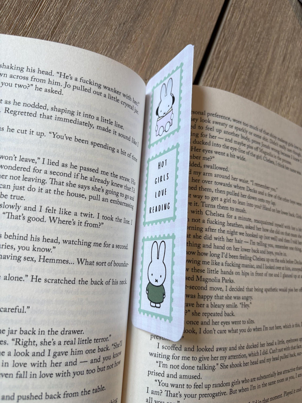 Hot Girls love reading bunny bookmark
