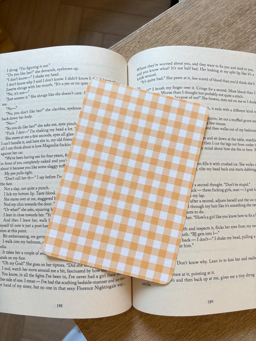 Gingham Pattern Kindle Inserts