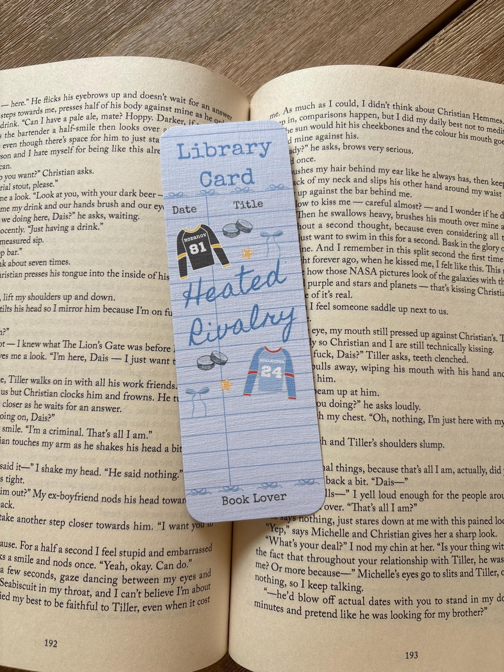 Hockey Romance Bookmarks, Enemies to Lovers Bookmarks