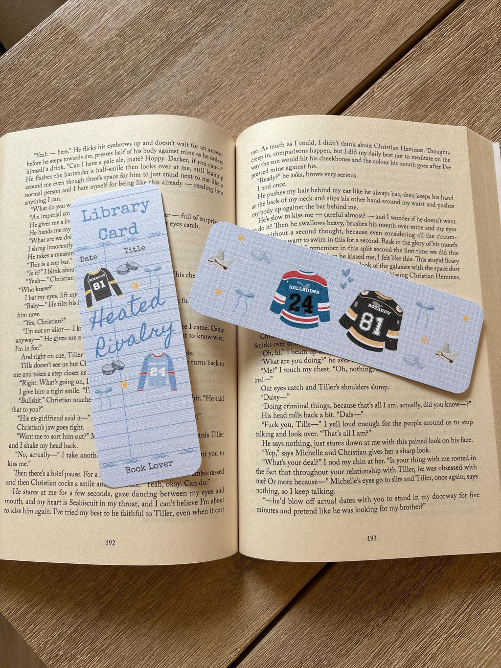 Hockey Romance Bookmarks, Enemies to Lovers Bookmarks